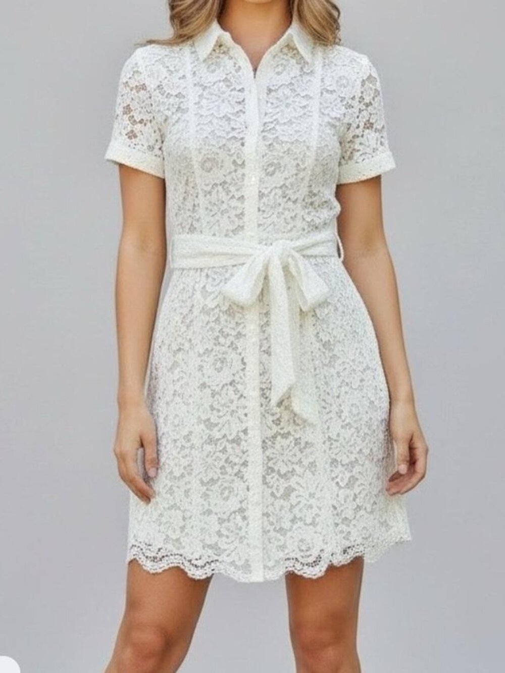 HILL HOUSE HOME The Lace Laura Dress White Lace Size Small NWT